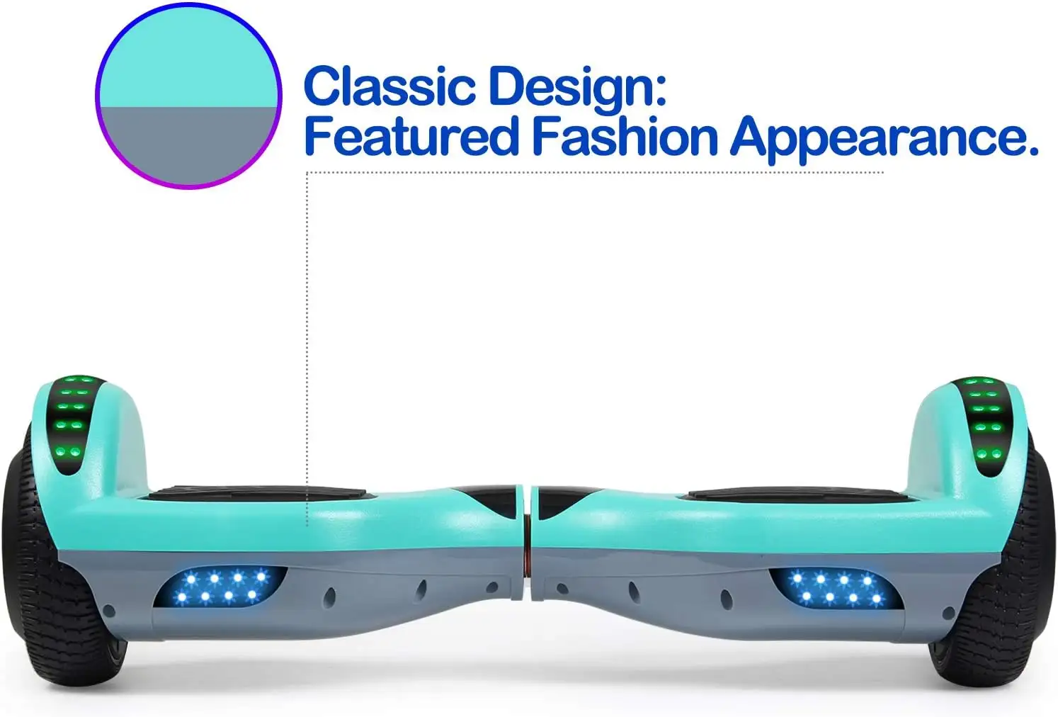SISIGAD A12 Mixed Color Hoverboard, with Bluetooth and Colorful Lights Self Balancing Scooter - 617GvqKqkrL._AC_SL1500_