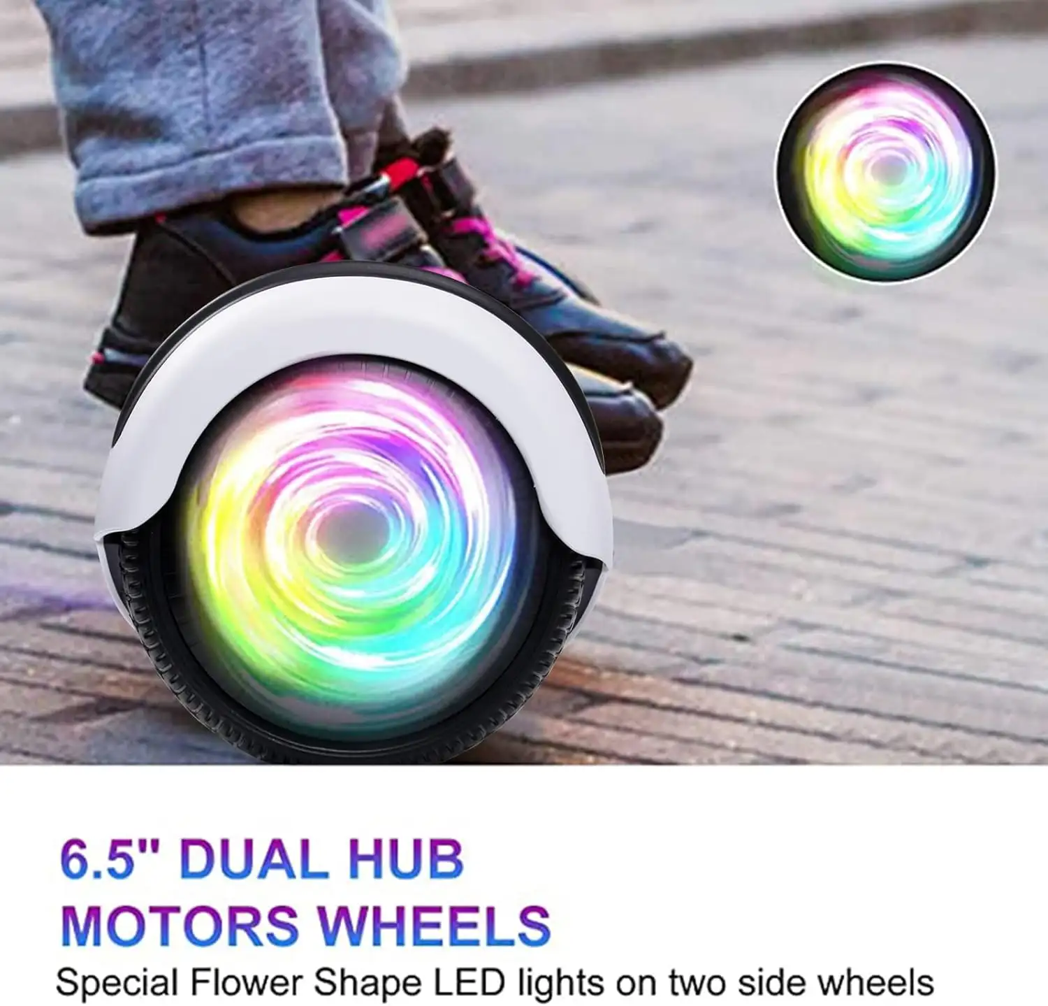 SISIGAD Hoverboard for Kids Ages 6-12, with Built-in Bluetooth Speaker and 6.5 Colorful Lights Wheels - 71n6zpcpagl._ac_sl1500_