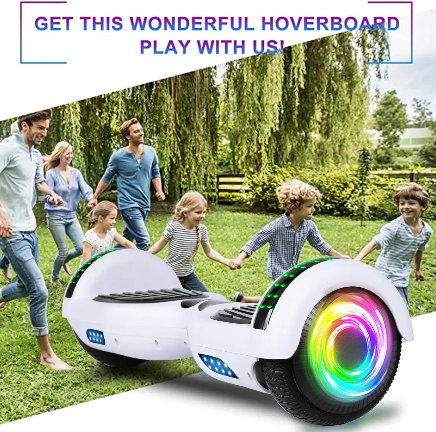 SISIGAD Hoverboard for Kids Ages 6-12, with Built-in Bluetooth Speaker and 6.5 Colorful Lights Wheels - 81s 4f0ussl._ac_sl1500_