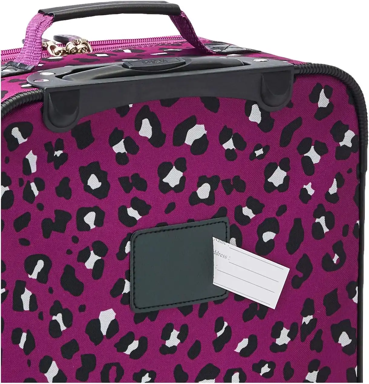 Rockland Fashion Softside Upright Luggage Set, Expandable,Telescopic Handle,Wheel, Purple Leopard, 2-Piece (1419) - 71cz574sMHL._AC_SL1290_
