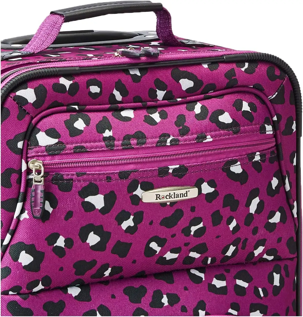 Rockland Fashion Softside Upright Luggage Set, Expandable,Telescopic Handle,Wheel, Purple Leopard, 2-Piece (1419) - 81ujduUwkXL._AC_SL1292_