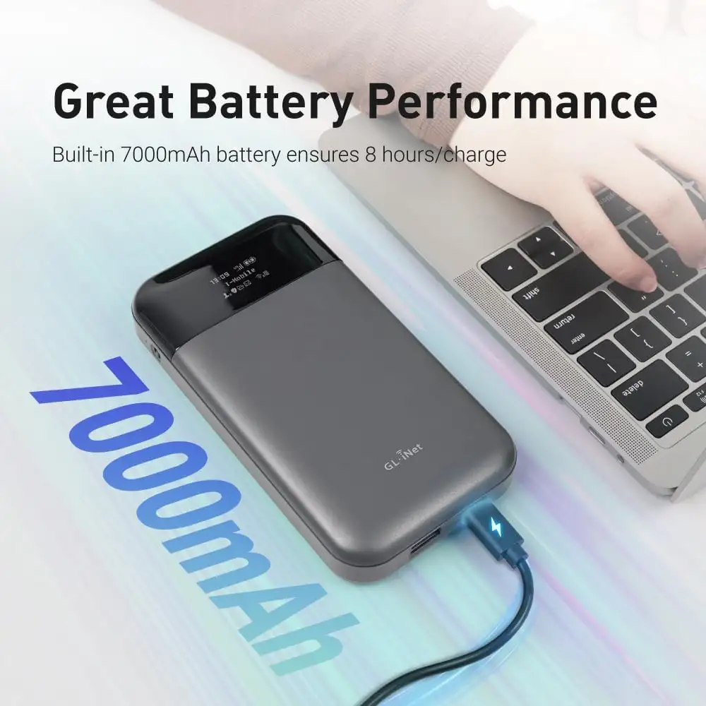 GL.iNet GL-E750V2 (MUDI) 4G LTE, OpenWrt, OpenVPN, WireGuard, Tor, 7000mAh, Global Version (EM060K-G) - 61gfSQ3vMRL._AC_SL1000_