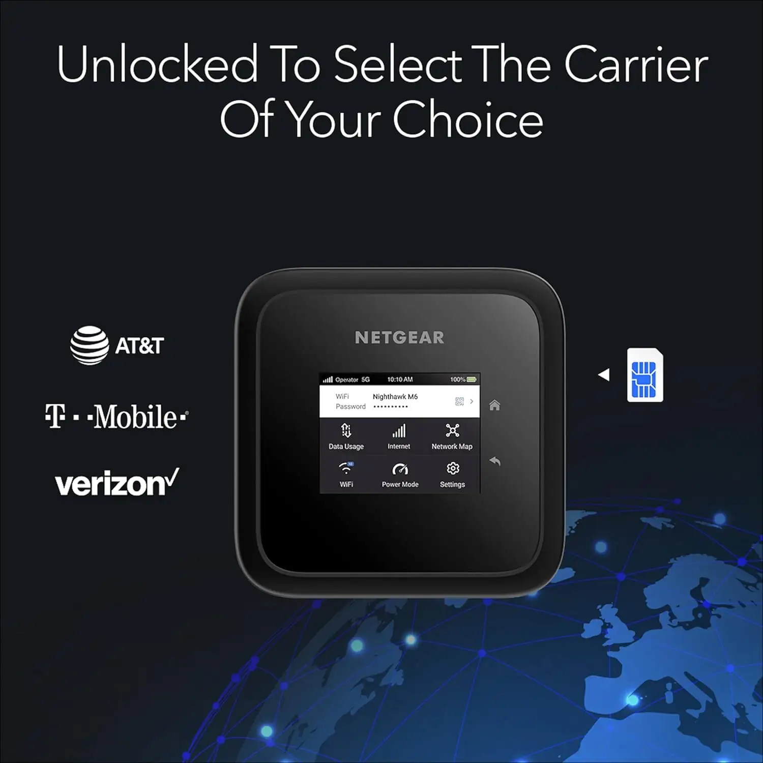 NETGEAR Nighthawk M6 5G, Unlocked with Verizon, AT&T, and T-Mobile, WiFi 6, 2.5Gbps (MR6150) - 71awk4EHQnL._AC_SL1500_