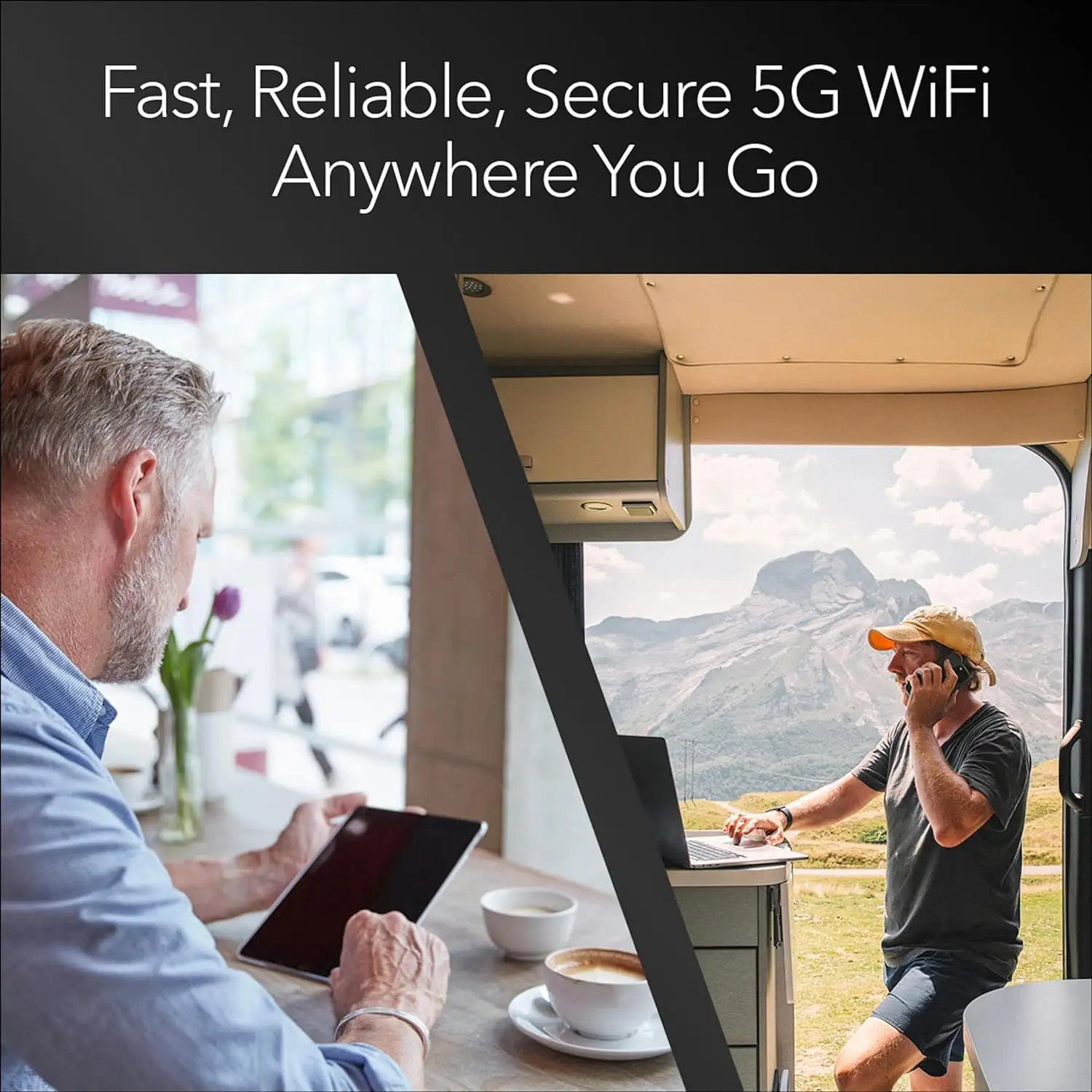 NETGEAR Nighthawk M6 5G, Unlocked with Verizon, AT&T, and T-Mobile, WiFi 6, 2.5Gbps (MR6150) - 81PQNUKWBKL._AC_SL1500_