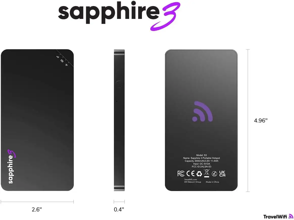 Sapphire 3 Mobile Hotspot, 130+ Countries, Supports 300 Mobile Networks - 51p14iITIIL._AC_SL1500_